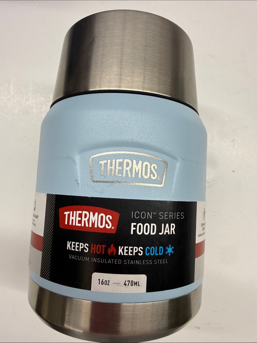 NEW Thermos Blue Icon Stainless Steel 16 oz